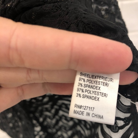 MARK + james by badgley mischka metallic sheer top - Picture 6 of 6